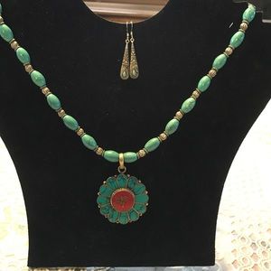 Turquoise style Necklace made in Bali